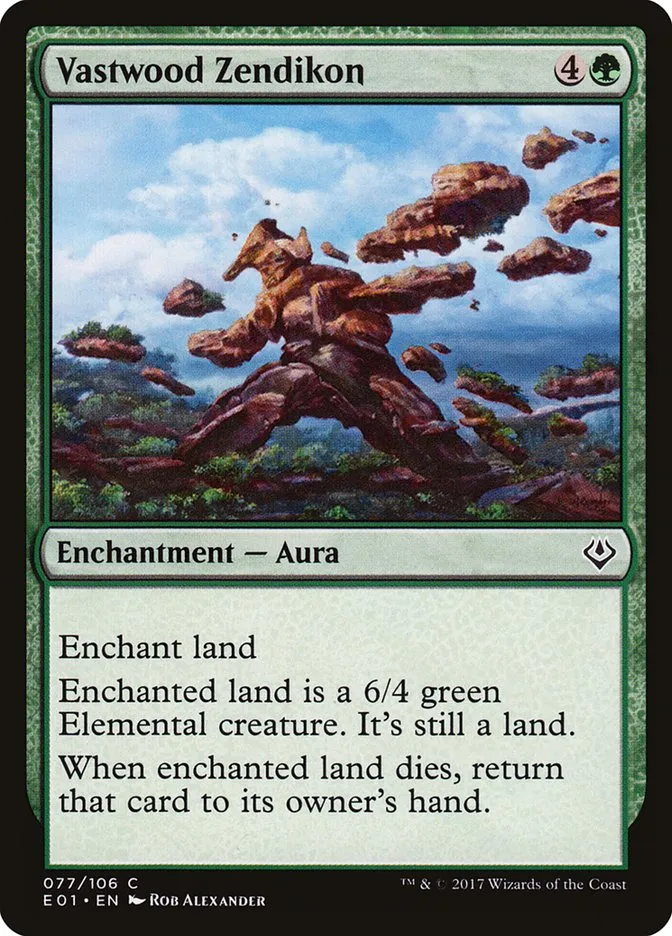 2017 Archenemy: Nicol Bolas Vastwood Zendikon common #77 common card image