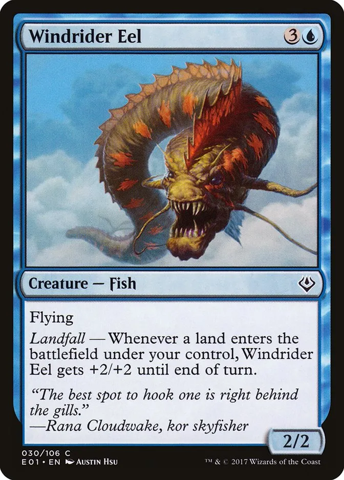 2017 Archenemy: Nicol Bolas Windrider Eel common #30 common card image