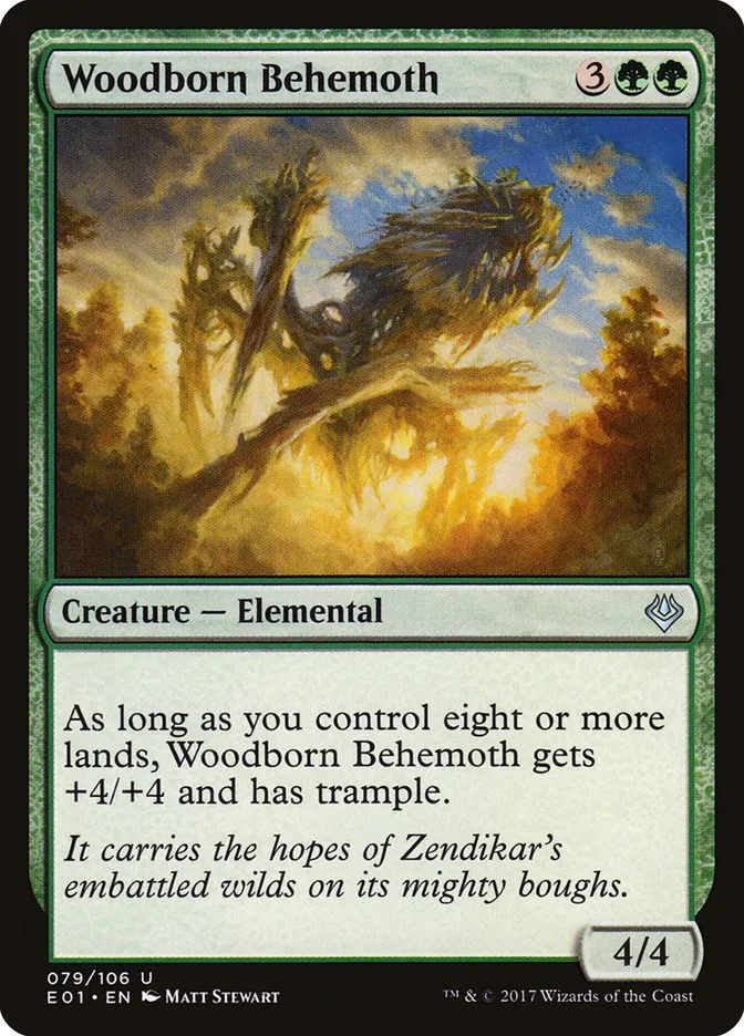 2017 Archenemy: Nicol Bolas Woodborn Behemoth uncommon #79 uncommon card image