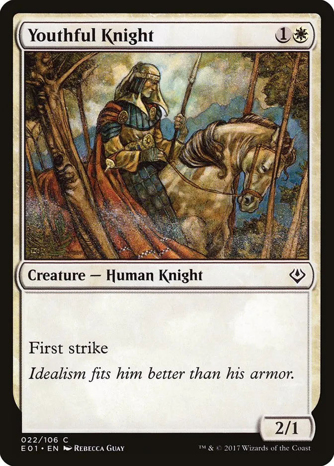2017 Archenemy: Nicol Bolas Youthful Knight common #22 common card image