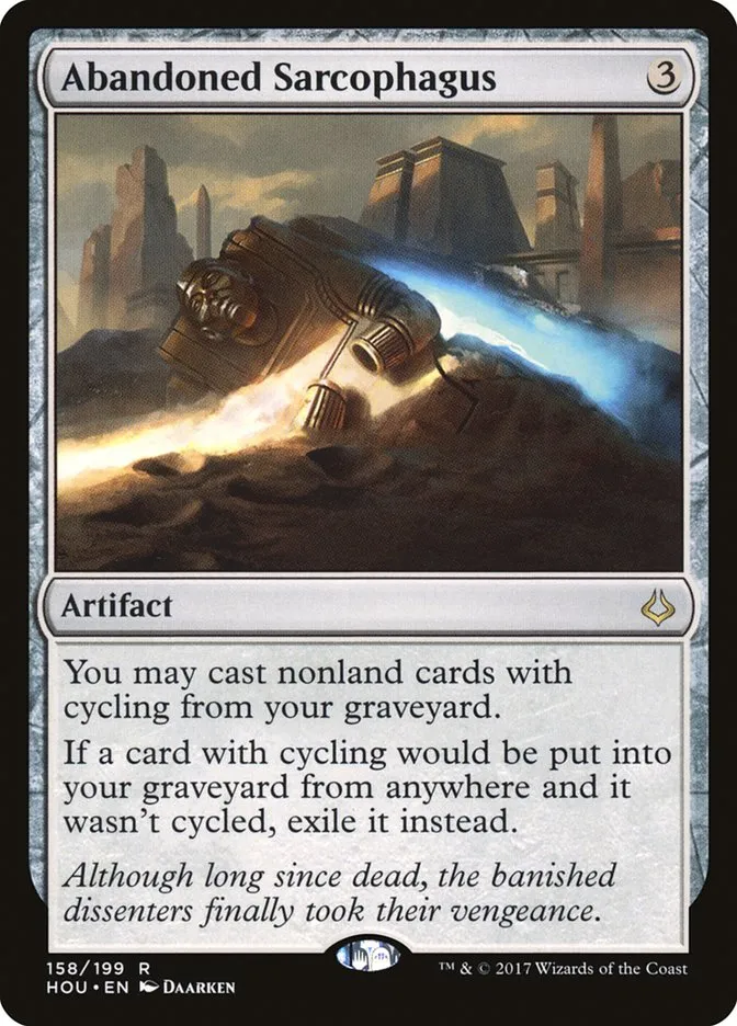 2017 Hour of Devastation Abandoned Sarcophagus #158 rare card image