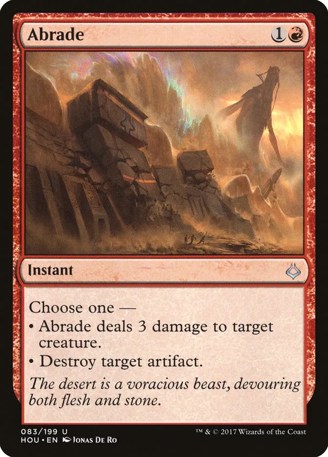 2017 Hour of Devastation Abrade uncommon #83 uncommon card image