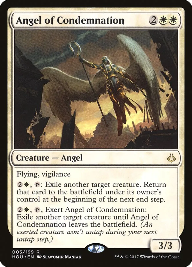2017 Hour of Devastation Angel of Condemnation rare #3 rare card image