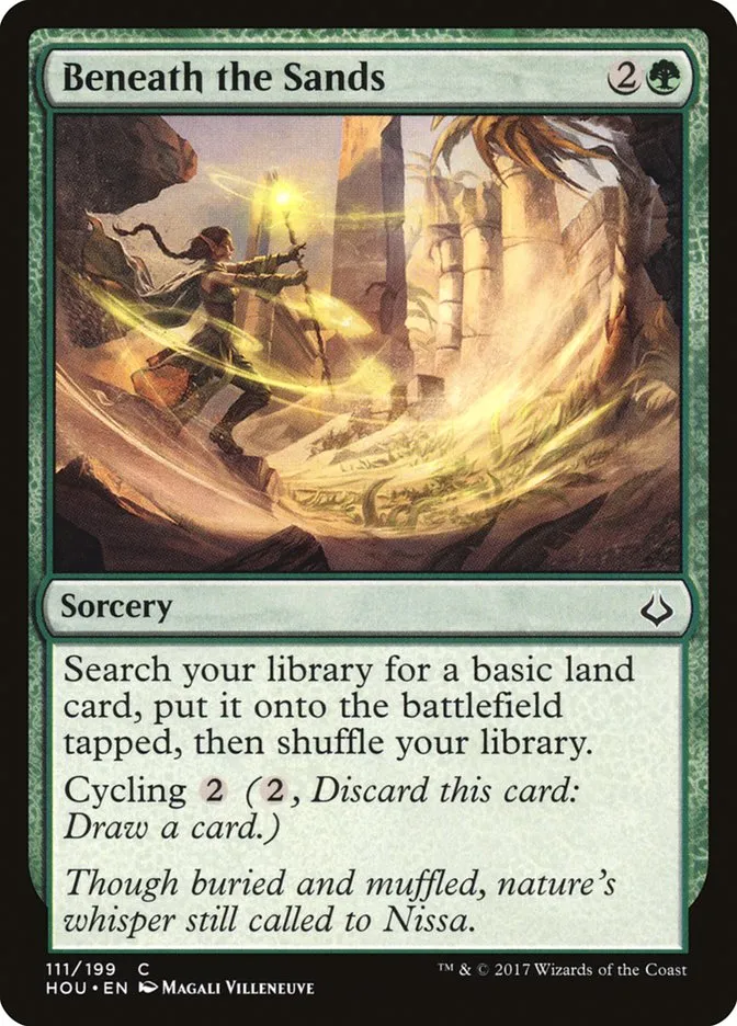 2017 Hour of Devastation Beneath the Sands common #111 common card image