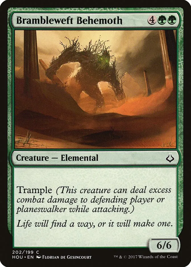 2017 Hour of Devastation Brambleweft Behemoth common #202 common card image