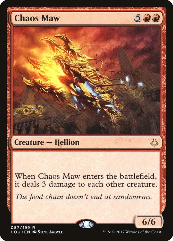 2017 Hour of Devastation Chaos Maw #87 rare card image