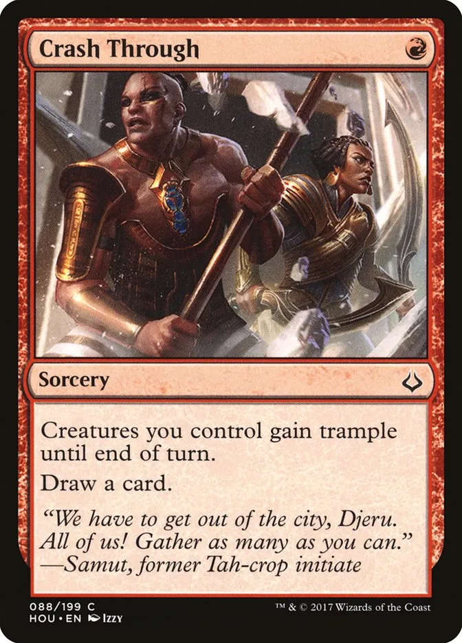 2017 Hour of Devastation Crash Through common #88 common card image