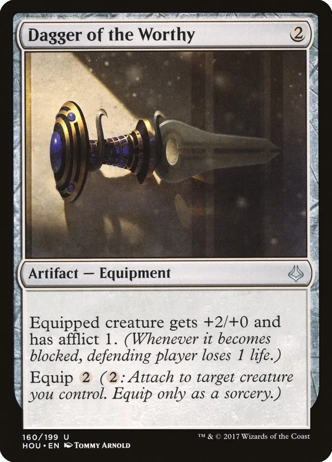2017 Hour of Devastation Dagger of the Worthy #160 uncommon card image
