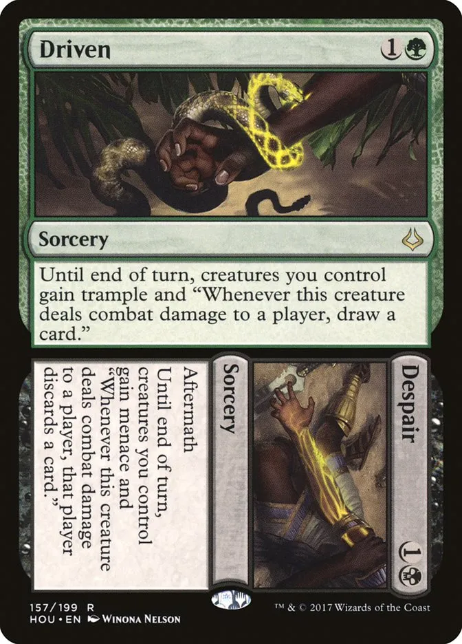 2017 Hour of Devastation Driven // Despair #157 rare card image