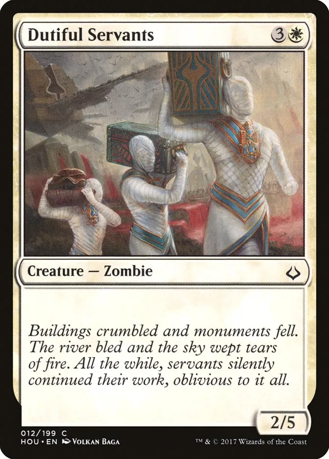 2017 Hour of Devastation Dutiful Servants common #12 common card image