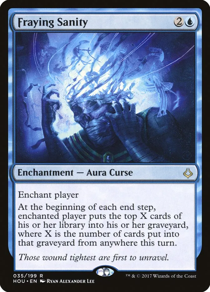 2017 Hour of Devastation Fraying Sanity rare #35 rare card image