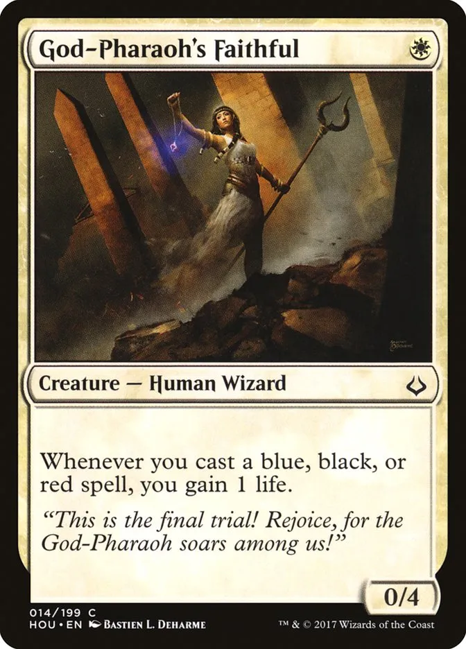 2017 Hour of Devastation God-Pharaoh's Faithful common #14 common card image