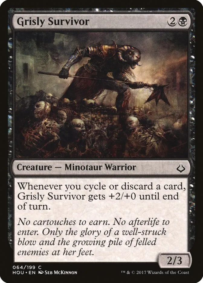 2017 Hour of Devastation Grisly Survivor common #64 common card image