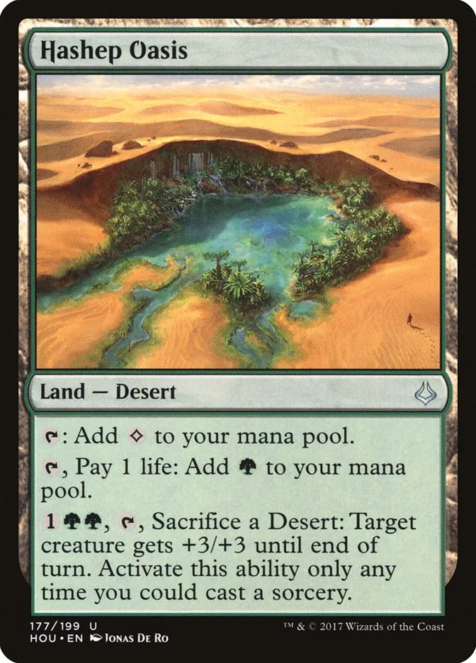 2017 Hour of Devastation Hashep Oasis uncommon #177 uncommon card image
