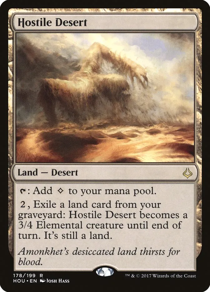 2017 Hour of Devastation Hostile Desert #178 rare card image