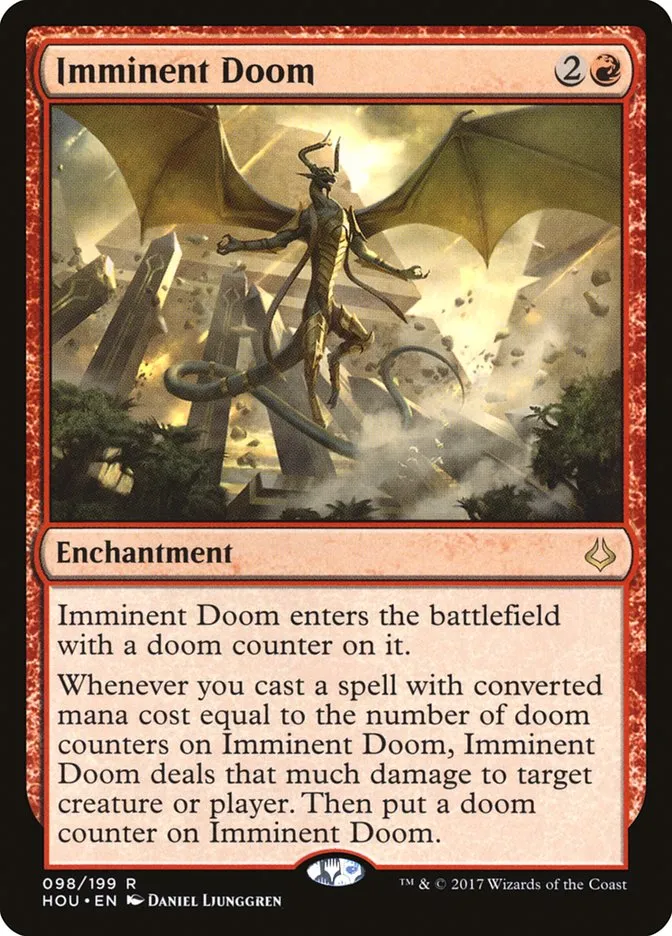 2017 Hour of Devastation Imminent Doom rare #98 rare card image
