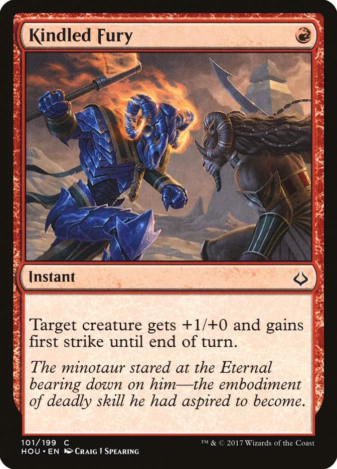 2017 Hour of Devastation Kindled Fury common #101 common card image