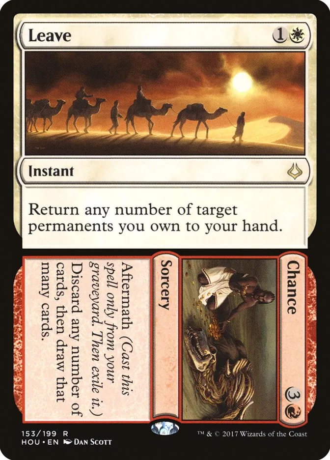 2017 Hour of Devastation Leave // Chance #153 rare card image