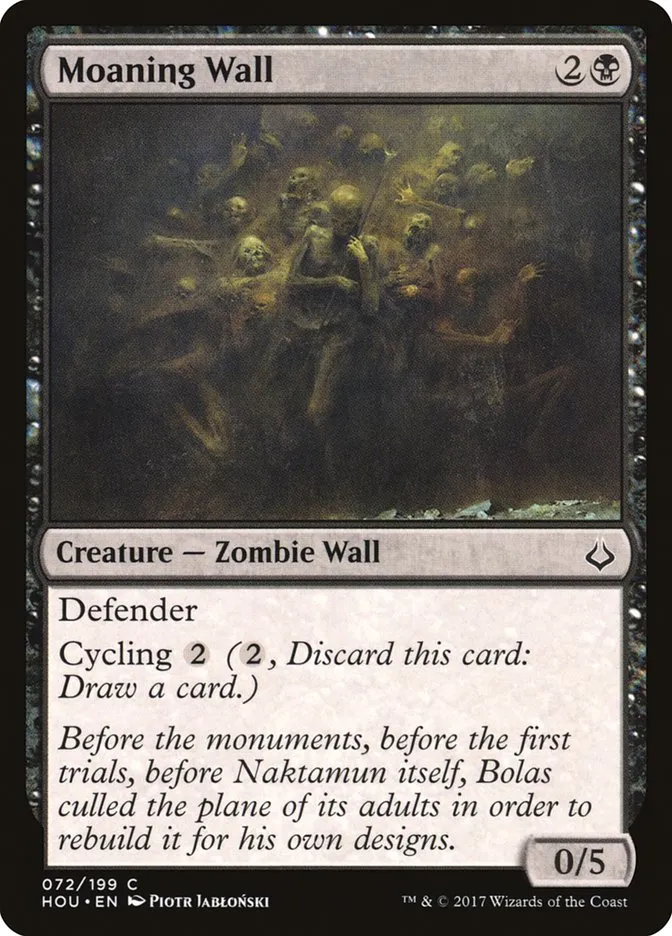 2017 Hour of Devastation Moaning Wall common #72 common card image