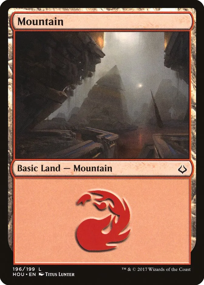 2017 Hour of Devastation Mountain common #196 common card image