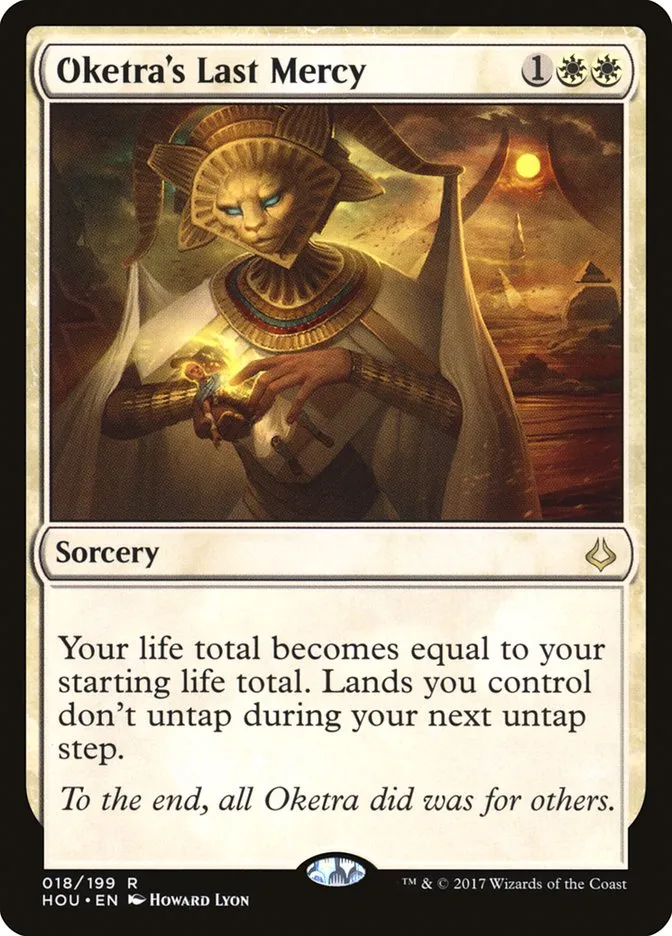 2017 Hour of Devastation Oketra's Last Mercy rare #18 rare card image