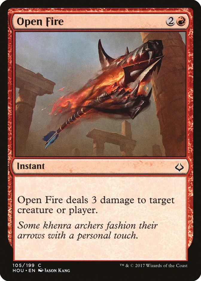 2017 Hour of Devastation Open Fire common #105 common card image