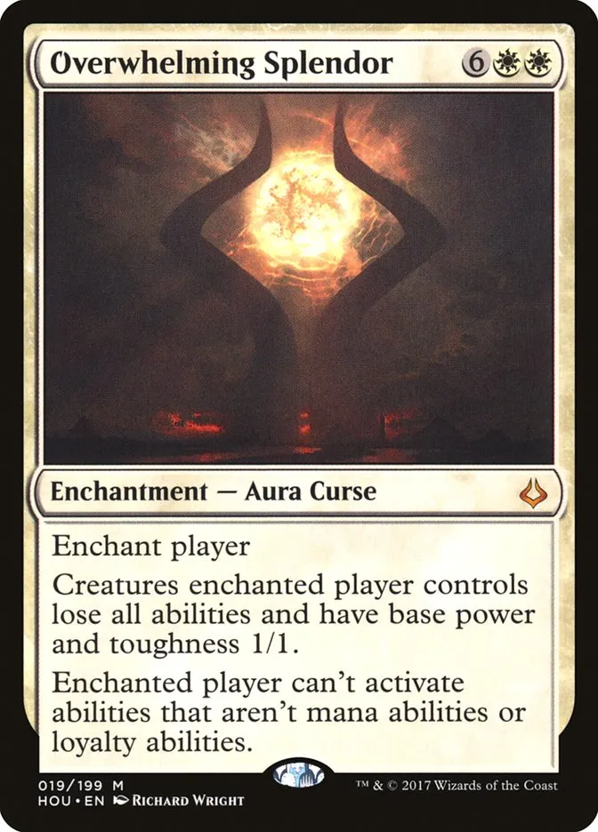 2017 Hour of Devastation Overwhelming Splendor mythic #19 mythic card image