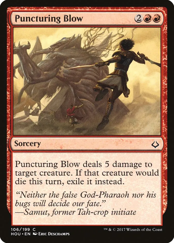 2017 Hour of Devastation Puncturing Blow common #106 common card image