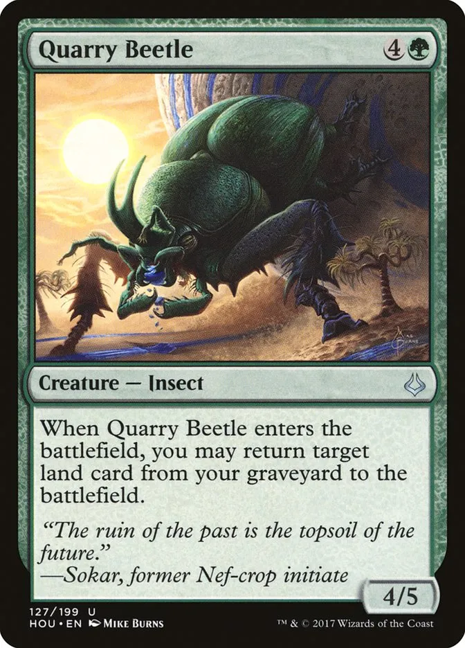 2017 Hour of Devastation Quarry Beetle #127 uncommon card image