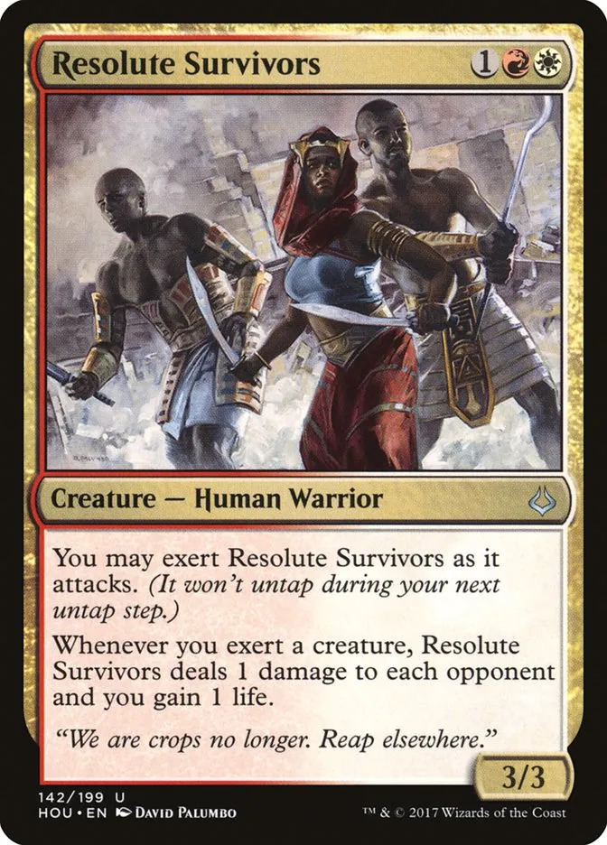 2017 Hour of Devastation Resolute Survivors #142 uncommon card image