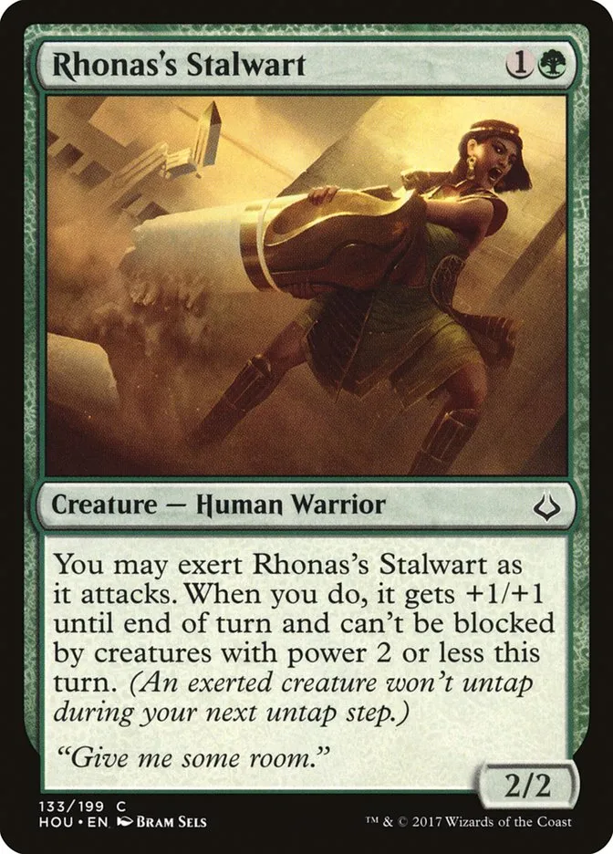 2017 Hour of Devastation Rhonas's Stalwart #133 common card image