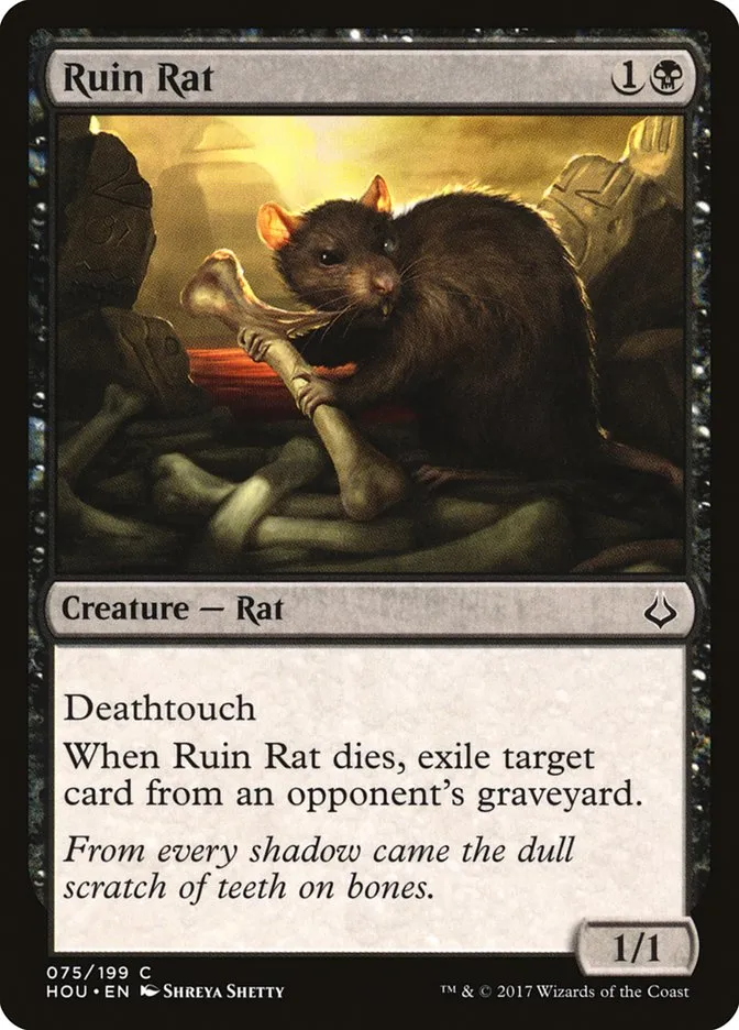 2017 Hour of Devastation Ruin Rat #75 common card image