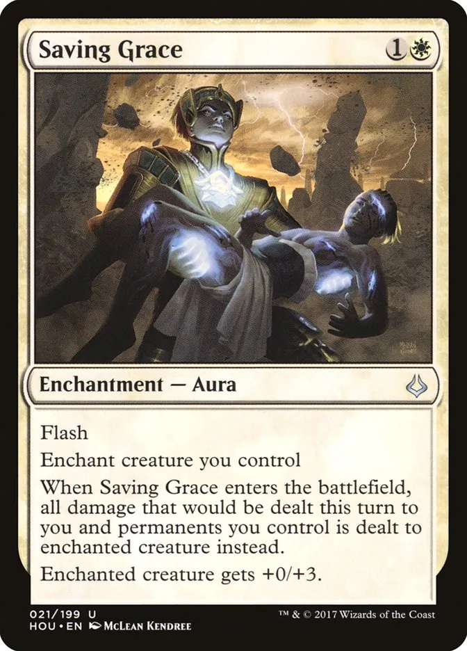 2017 Hour of Devastation Saving Grace uncommon #21 uncommon card image