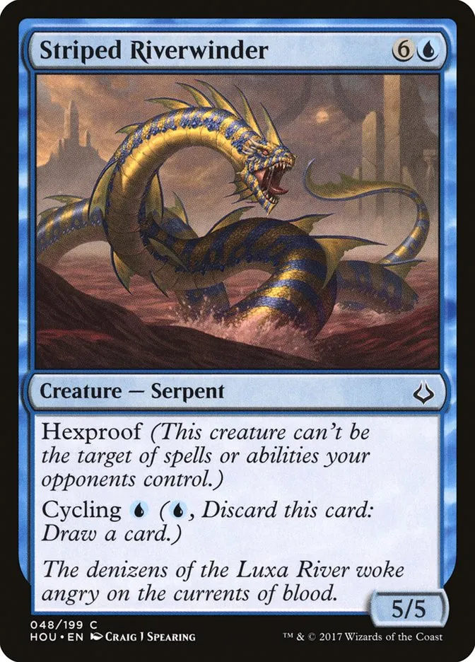 2017 Hour of Devastation Striped Riverwinder common #48 common card image