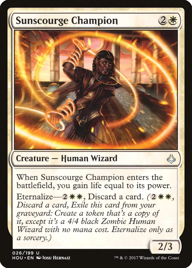 2017 Hour of Devastation Sunscourge Champion uncommon #26 uncommon card image