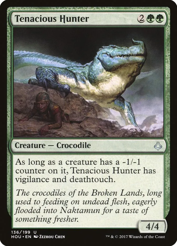 2017 Hour of Devastation Tenacious Hunter uncommon #136 uncommon card image