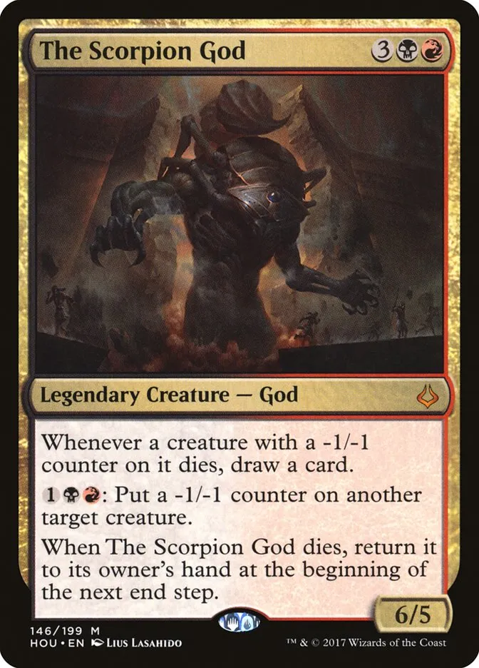 2017 Hour of Devastation The Scorpion God #146 mythic card image