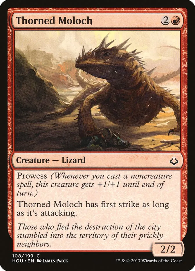 2017 Hour of Devastation Thorned Moloch common #108 common card image