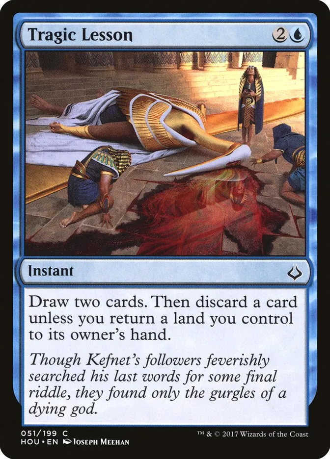 2017 Hour of Devastation Tragic Lesson common #51 common card image