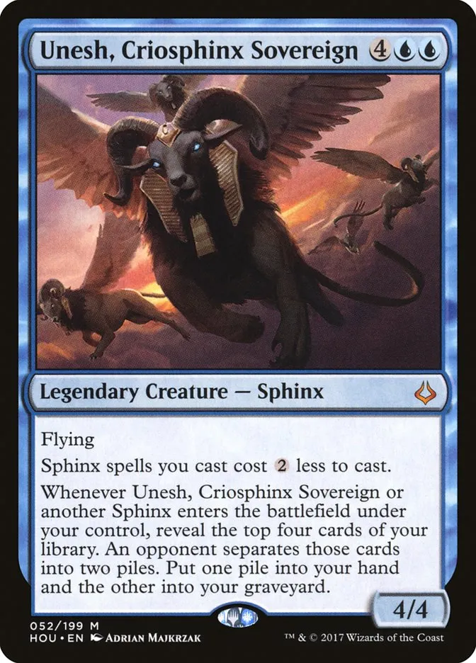 2017 Hour of Devastation Unesh, Criosphinx Sovereign mythic #52 mythic card image