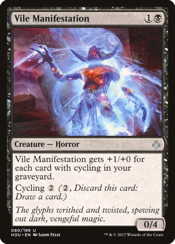 2017 Hour of Devastation Vile Manifestation #80 uncommon card image
