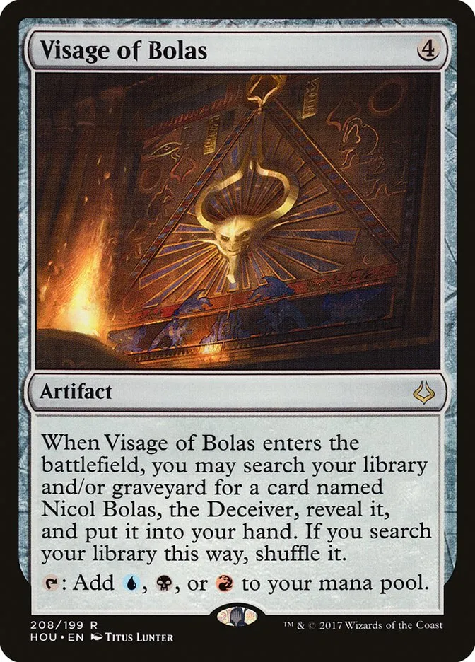 2017 Hour of Devastation Visage of Bolas #208 rare card image