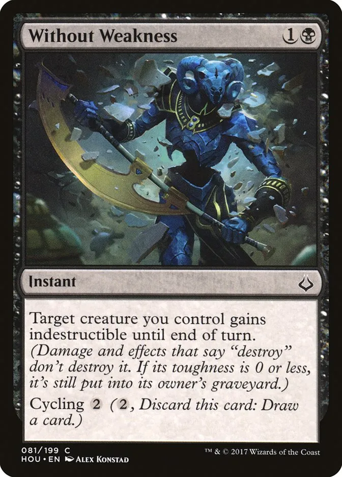 2017 Hour of Devastation Without Weakness common #81 common card image