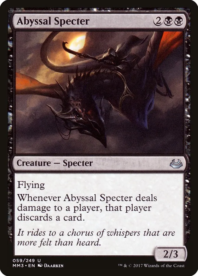 2017 Modern Masters 2017 Abyssal Specter #59 uncommon card image