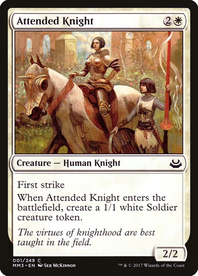 2017 Modern Masters 2017 Attended Knight common #1 common card image