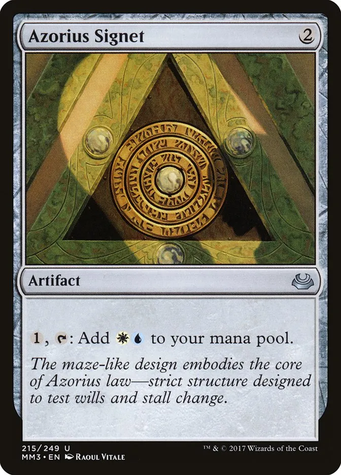 2017 Modern Masters 2017 Azorius Signet uncommon #215 uncommon card image