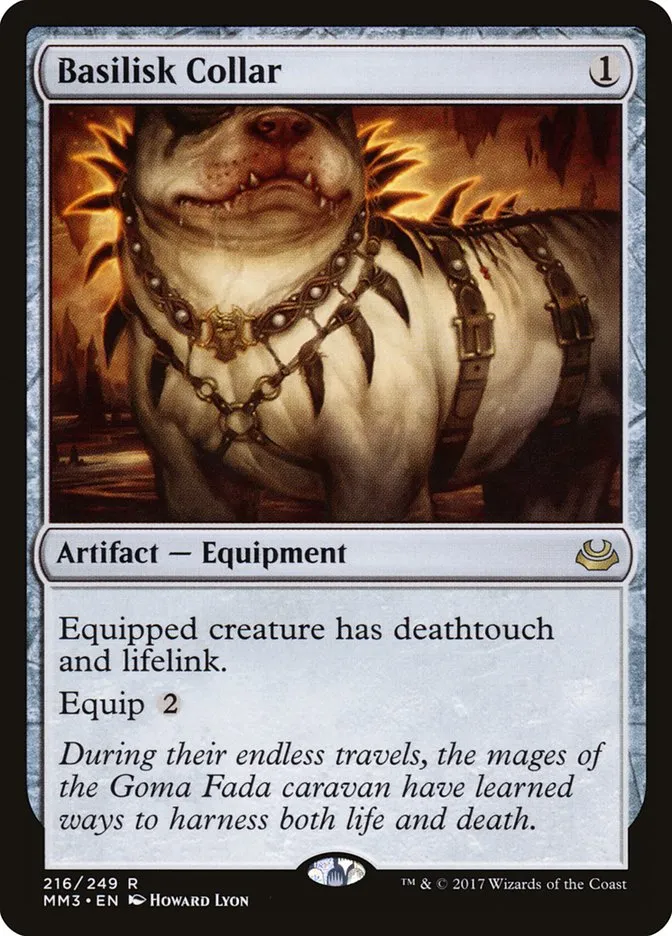 2017 Modern Masters 2017 Basilisk Collar rare #216 rare card image