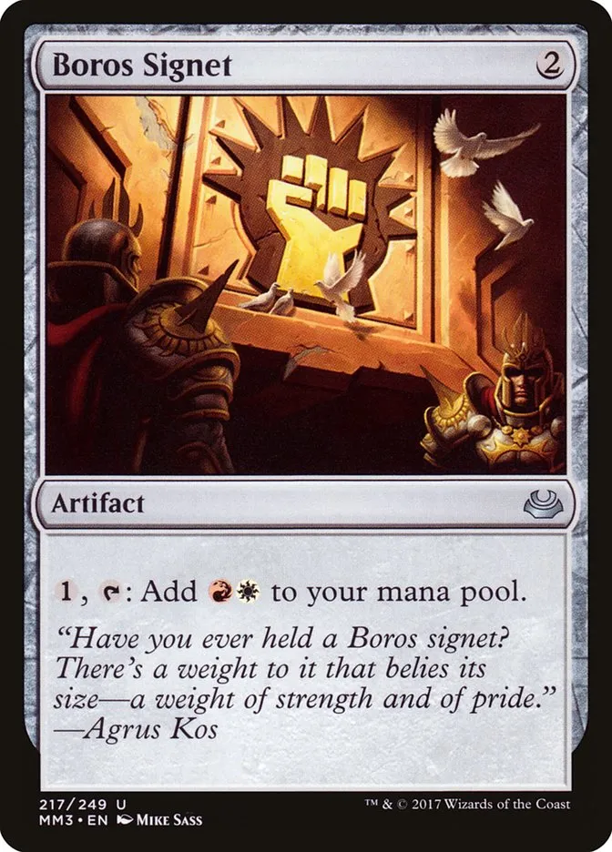 2017 Modern Masters 2017 Boros Signet uncommon #217 uncommon card image
