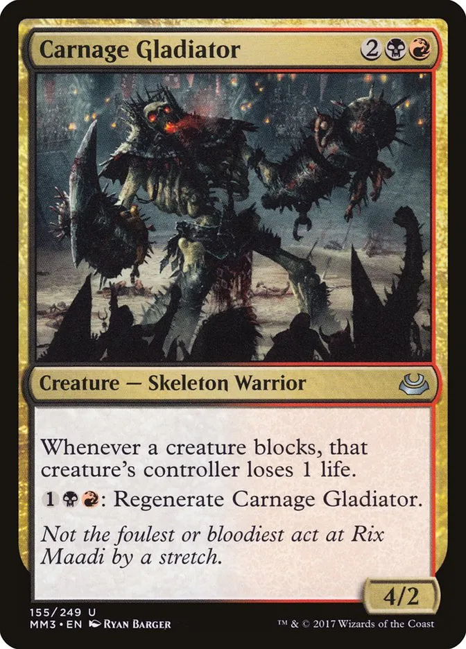 2017 Modern Masters 2017 Carnage Gladiator uncommon #155 uncommon card image