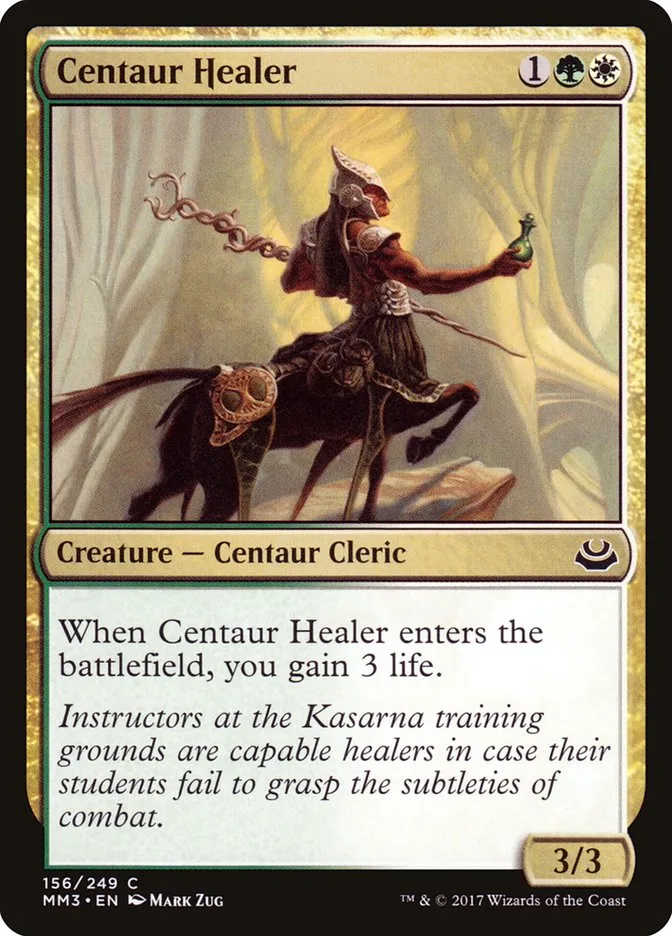 2017 Modern Masters 2017 Centaur Healer common #156 common card image